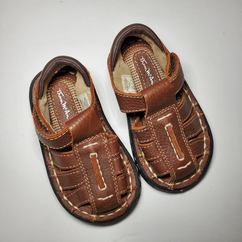 Thom McAn Baby Brown Leather Sandles Size 4